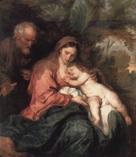 Ruhe auf der Flucht nach Agypten, Anthony Van Dyck